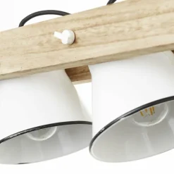 Luminaires Scandinaves-Luminaires Brilliant Suspension Brilliant Plow Bois clair, Blanc, 3 lumières