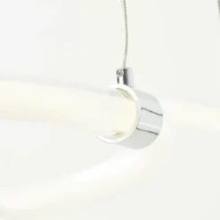 Luminaires Brilliant Suspension Brilliant Poolen LED Argenté, 1 lumière, Télécommandes* Éclairage Led