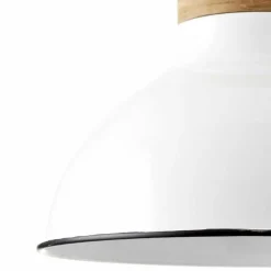 Luminaires Rustiques-Luminaires Brilliant Suspension Brilliant Pullet Bois foncé, Blanc, 1 lumière