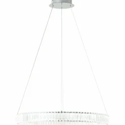 Luminaires Brilliant Suspension Brilliant Queen LED Argenté, 1 lumière, Télécommandes* Éclairage Led