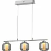 Luminaires Brilliant Suspension Brilliant Rafa LED Chrome, 3 lumières