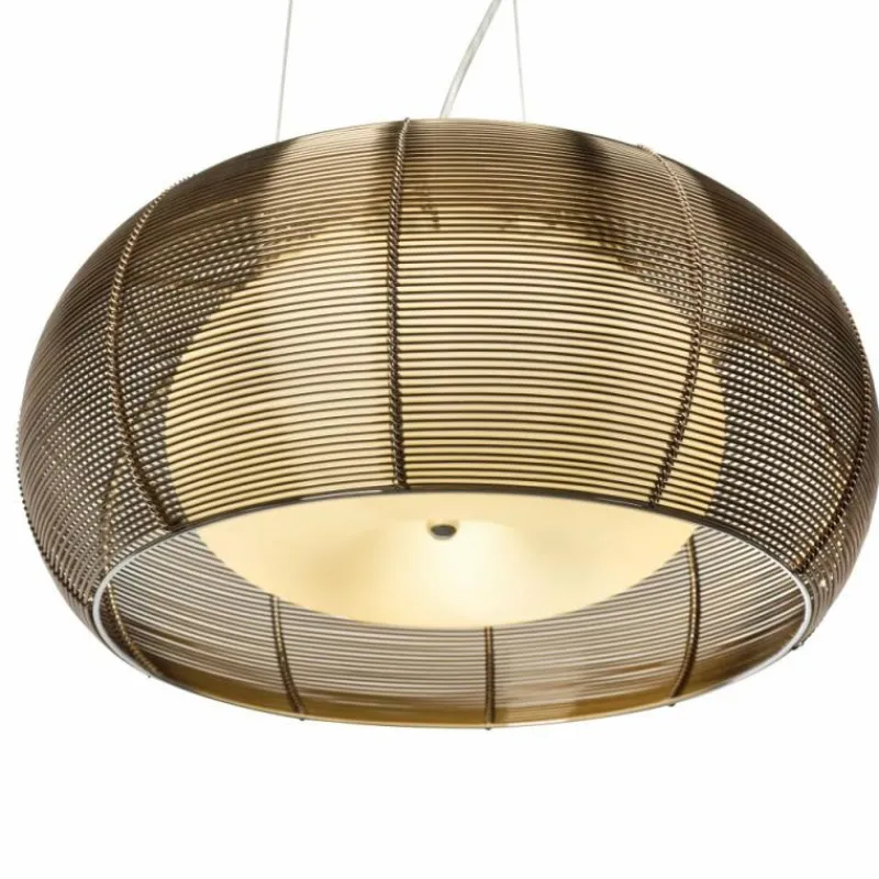 Luminaires Brilliant Suspension Brilliant Relax Bronze, Chrome, 2 lumières
