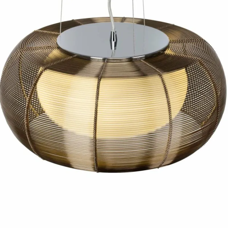 Luminaires Brilliant Suspension Brilliant Relax Bronze, Chrome, 2 lumières
