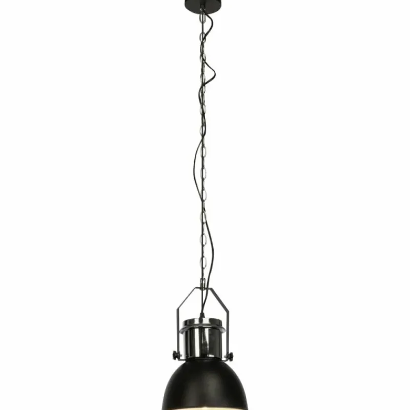 Luminaires Brilliant Suspension Brilliant Salford Chrome, Noir, 1 lumière* Suspensions