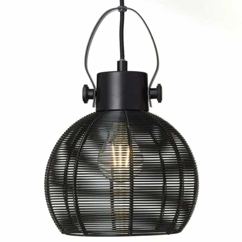 Lampes Industrielles-Luminaires Brilliant Suspension Brilliant Sambo Noir, 3 lumières
