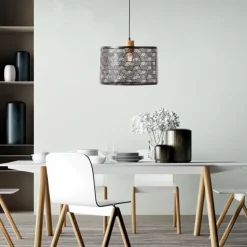 Luminaires Rustiques-Luminaires Brilliant Suspension Brilliant Santy Noir, 1 lumière