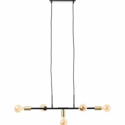 Lampes Dorées-Luminaires Brilliant Suspension Brilliant Skylab Or, Noir, 5 lumières