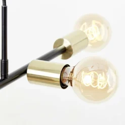 Lampes Dorées-Luminaires Brilliant Suspension Brilliant Skylab Or, Noir, 5 lumières