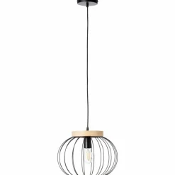 Luminaires Rustiques-Luminaires Brilliant Suspension Brilliant SORANA Bois foncé, Noir, 1 lumière