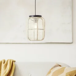 Lampes En Tissu-Luminaires Brilliant Suspension Brilliant Tannah Noir, 1 lumière