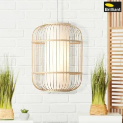 Luminaires Rustiques-Luminaires Brilliant Suspension Brilliant Teva Brun, Noir, 1 lumière