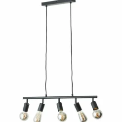 Luminaires Scandinaves-Luminaires Brilliant Suspension Brilliant Tiffany Noir, 5 lumières