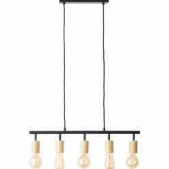 Luminaires Scandinaves-Luminaires Brilliant Suspension Brilliant Tiffany Écru, Noir, 5 lumières