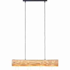 Luminaires Rustiques-Luminaires Brilliant Suspension Brilliant Trabo Bois clair, Noir, 4 lumières