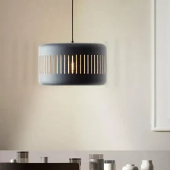 Lampes Dorées-Luminaires Brilliant Suspension Brilliant Tyas Noir, 1 lumière