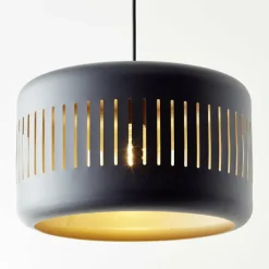 Lampes Dorées-Luminaires Brilliant Suspension Brilliant Tyas Noir, 1 lumière