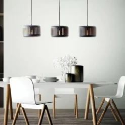 Lampes Dorées-Luminaires Brilliant Suspension Brilliant Tyas Noir, 3 lumières