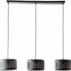 Lampes Dorées-Luminaires Brilliant Suspension Brilliant Tyas Noir, 3 lumières