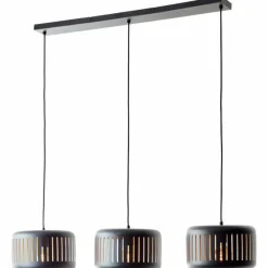 Lampes Dorées-Luminaires Brilliant Suspension Brilliant Tyas Noir, 3 lumières