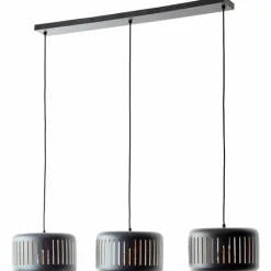 Lampes Dorées-Luminaires Brilliant Suspension Brilliant Tyas Noir, 3 lumières
