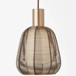 Luminaires Brilliant Suspension Brilliant Wallace Moka, 3 lumières