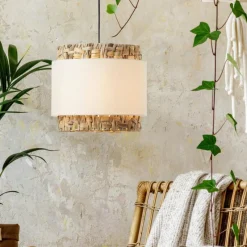 Lampes En Tissu-Luminaires Brilliant Suspension Brilliant Waterlilly Noir, 1 lumière