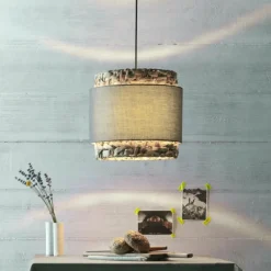 Lampes En Tissu-Luminaires Brilliant Suspension Brilliant Waterlilly Noir, 1 lumière