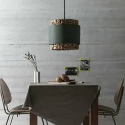 Lampes En Tissu-Luminaires Brilliant Suspension Brilliant Waterlilly Noir, 1 lumière