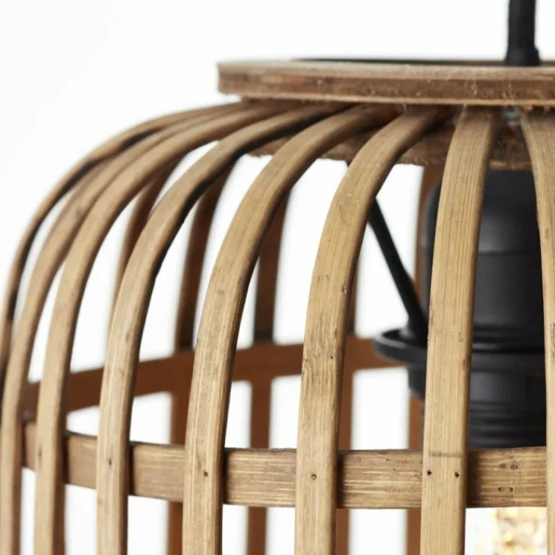 Style Boho-Chic-Luminaires Brilliant Suspension Brilliant Woodrow Brun, 1 lumière