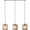 Style Boho-Chic-Luminaires Brilliant Suspension Brilliant Woodrow Brun, 3 lumières