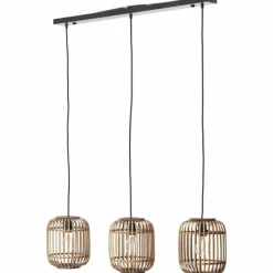 Style Boho-Chic-Luminaires Brilliant Suspension Brilliant Woodrow Brun, 3 lumières