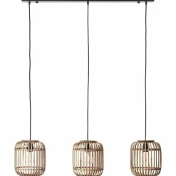 Style Boho-Chic-Luminaires Brilliant Suspension Brilliant Woodrow Brun, 3 lumières
