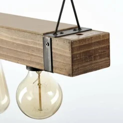 Luminaires Scandinaves-Luminaires Brilliant Suspension Brilliant Woodhill Bois foncé, Noir, 5 lumières