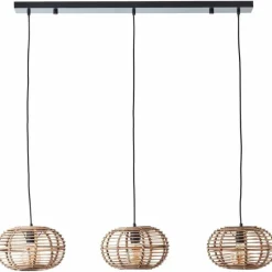 Luminaires Scandinaves-Luminaires Brilliant Suspension Brilliant Woodball Noir, 3 lumières