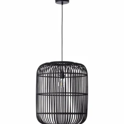 Luminaires Rustiques-Luminaires Brilliant Suspension Brilliant Woodrow Noir, 1 lumière