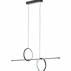 Luminaires Brilliant Suspension Brilliant Zeus LED Noir, 1 lumière, Télécommandes* Suspensions