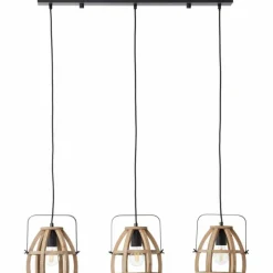 Lampes Vintages & Rétros-Luminaires Brilliant Suspension Brilliant-Leuchten Calley Noir, 3 lumières