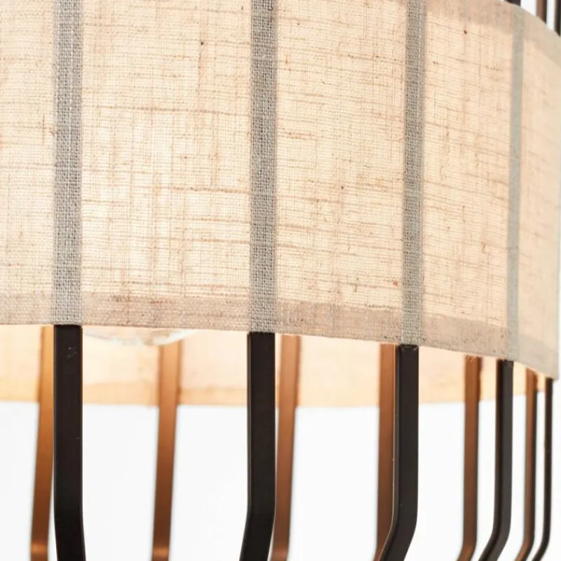 Lampes En Tissu-Luminaires Brilliant Suspension Brilliant-Leuchten Slope Noir, 1 lumière