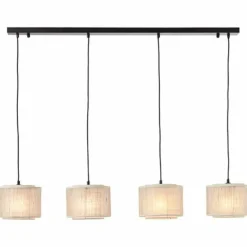 Lampes En Tissu-Luminaires Brilliant Suspension Brilliant-Leuchten Odar Noir, 4 lumières