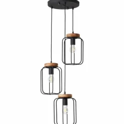 Lampes Vintages & Rétros-Luminaires Brilliant Suspension Brilliant-Leuchten Tosh Noir, 3 lumières