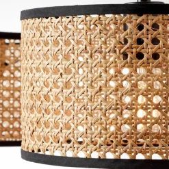 Style Boho-Chic-Luminaires Brilliant Suspension Brilliant-Leuchten Wiley Noir, 3 lumières