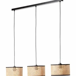 Style Boho-Chic-Luminaires Brilliant Suspension Brilliant-Leuchten Wiley Noir, 3 lumières