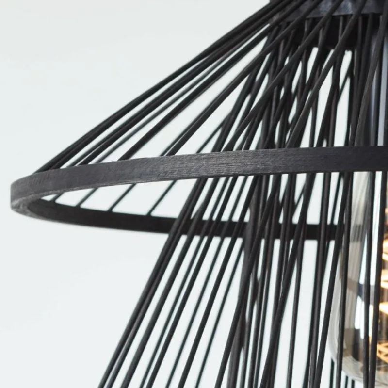 Style Boho-Chic-Luminaires Brilliant Suspension Brilliant-Leuchten Hartland Noir, 1 lumière
