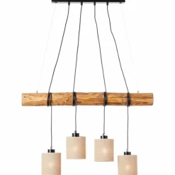Lampes En Tissu-Luminaires Brilliant Suspension Brilliant-Leuchten Vander Écru, Noir, 4 lumières