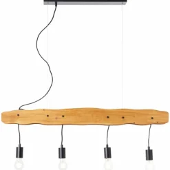Lampes Vintages & Rétros-Luminaires Brilliant Suspension Brilliant-Leuchten Baker Bois clair, Noir, 4 lumières