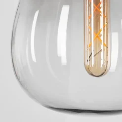 Suspension Verre Fumé-hofstein Suspension Brolla Noir, 3 lumières