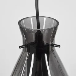 Suspension Verre Fumé-hofstein Suspension Brolla Noir, 3 lumières