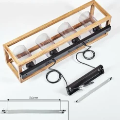 Luminaires Scandinaves-hofstein Suspension Brugg Noir, 4 lumières