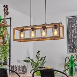 Luminaires Scandinaves-hofstein Suspension Brugg Noir, 4 lumières