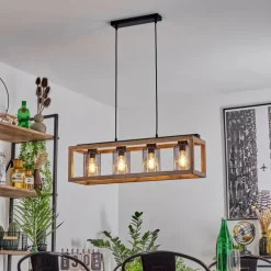 Luminaires Scandinaves-hofstein Suspension Brugg Noir, 4 lumières